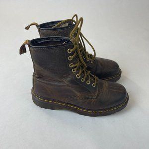 Dr. Martens Air Wair Brown Leather Boots Womens Size 7